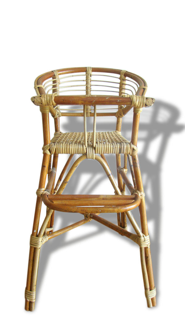 Chaise Haute Bebe Vintage Rotin Selency