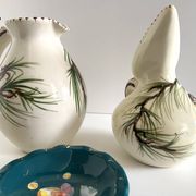 Marseille ceramic lot "alamar" pitcher jug pourer + ashtray pocket emptyer