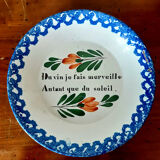 Pair of chatty earthenware plates 19th century