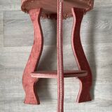 Vintage 80s velvet side table