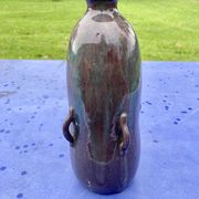 Vase coloquinte art deco in stoneware signed primavera n° 3501