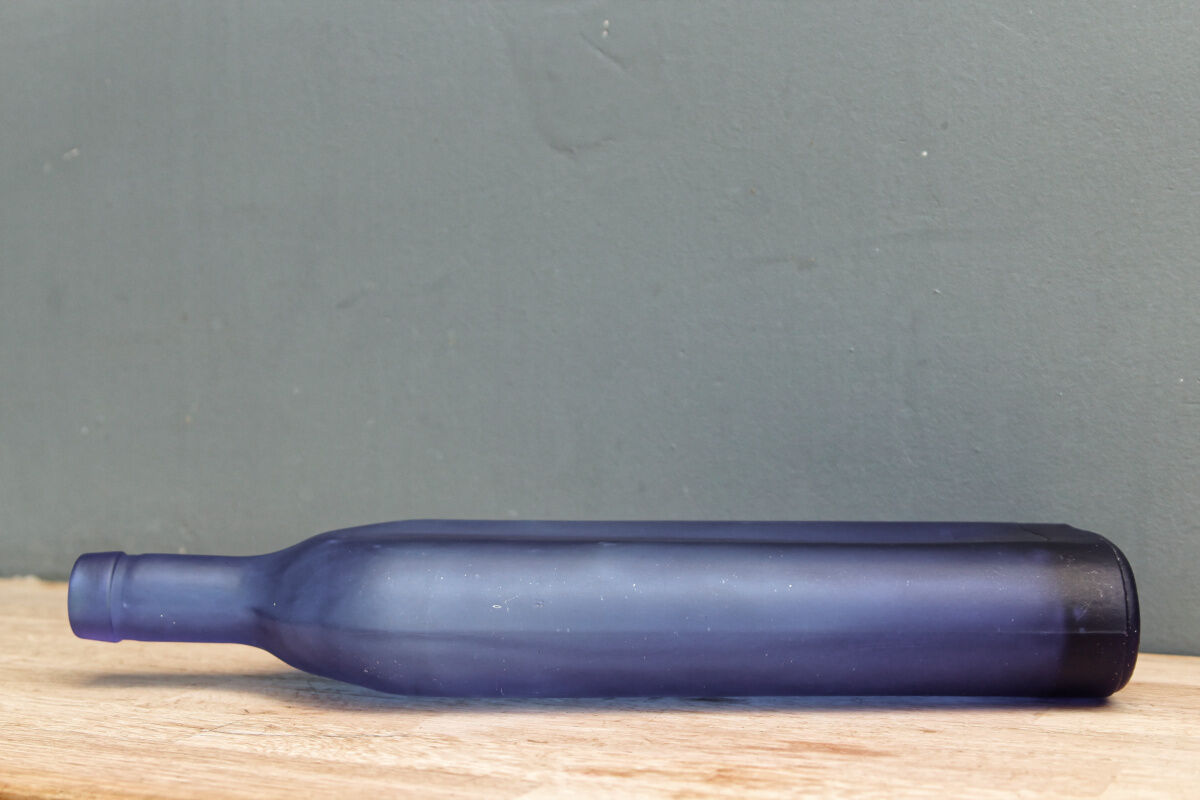 Bouteille, vase, bleu cobalt