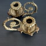 Pair of bronze candlesticks