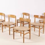 6x Børge Mogensen Øresund Dining Chairs in Oak