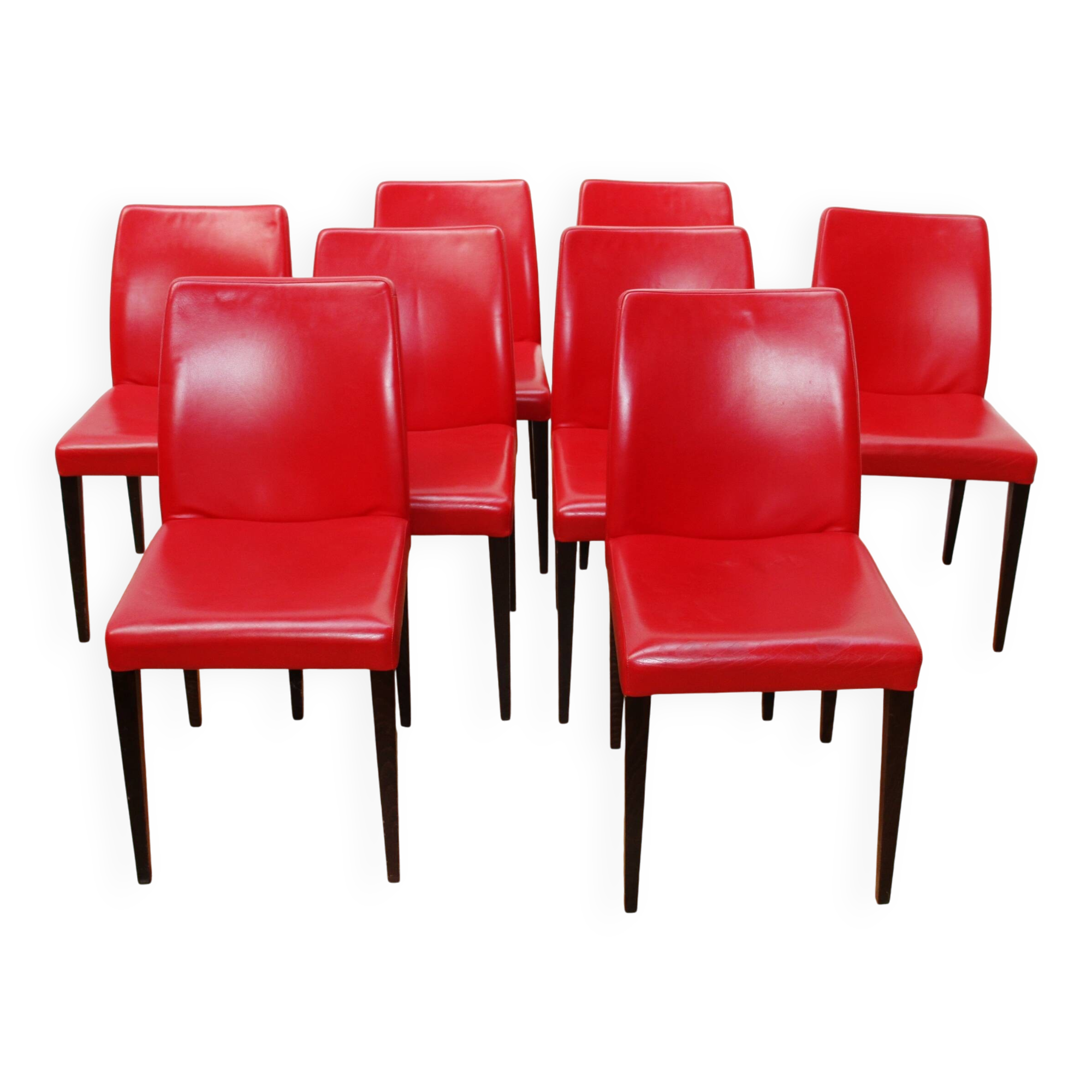 Set of 8 Liz chairs, Poltrona Frau