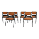 Set of 6 chairs model "Dorsal" by Emilio Ambasz and Giancarlo Piretti.