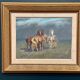 Original Swedish Oil on Canvas – “Horses” – Signed – Vintage & Framed – 59.5 × 49.5 cm