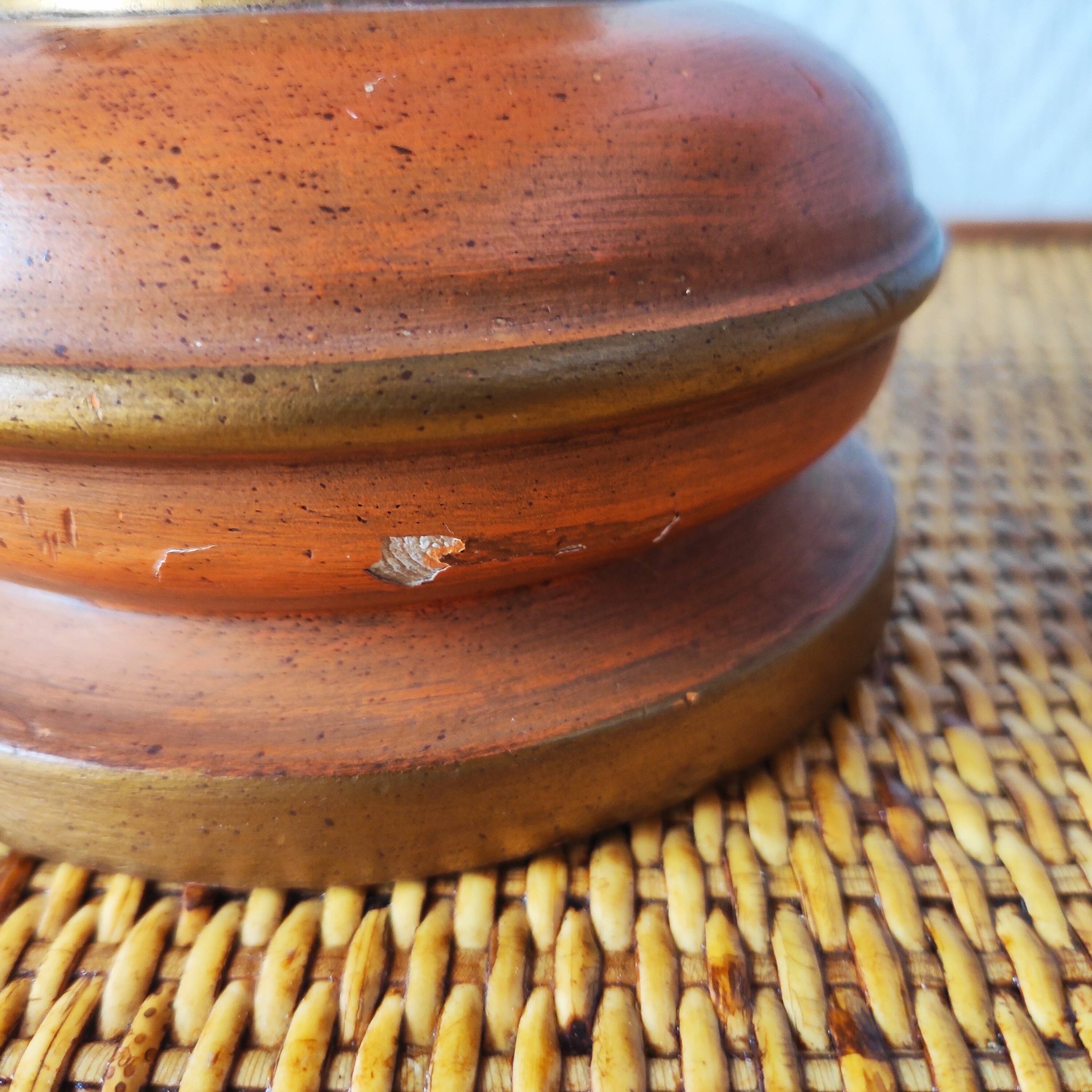 Paire de lampes vintage bois tourné