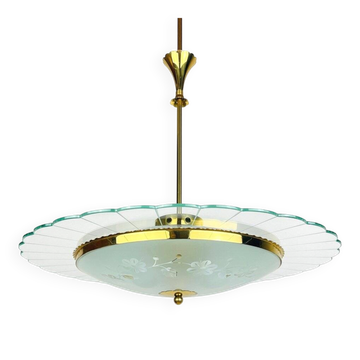 Lustre attribué à Pietro Chiesa pour Fontana Arte, Italie, années 1940