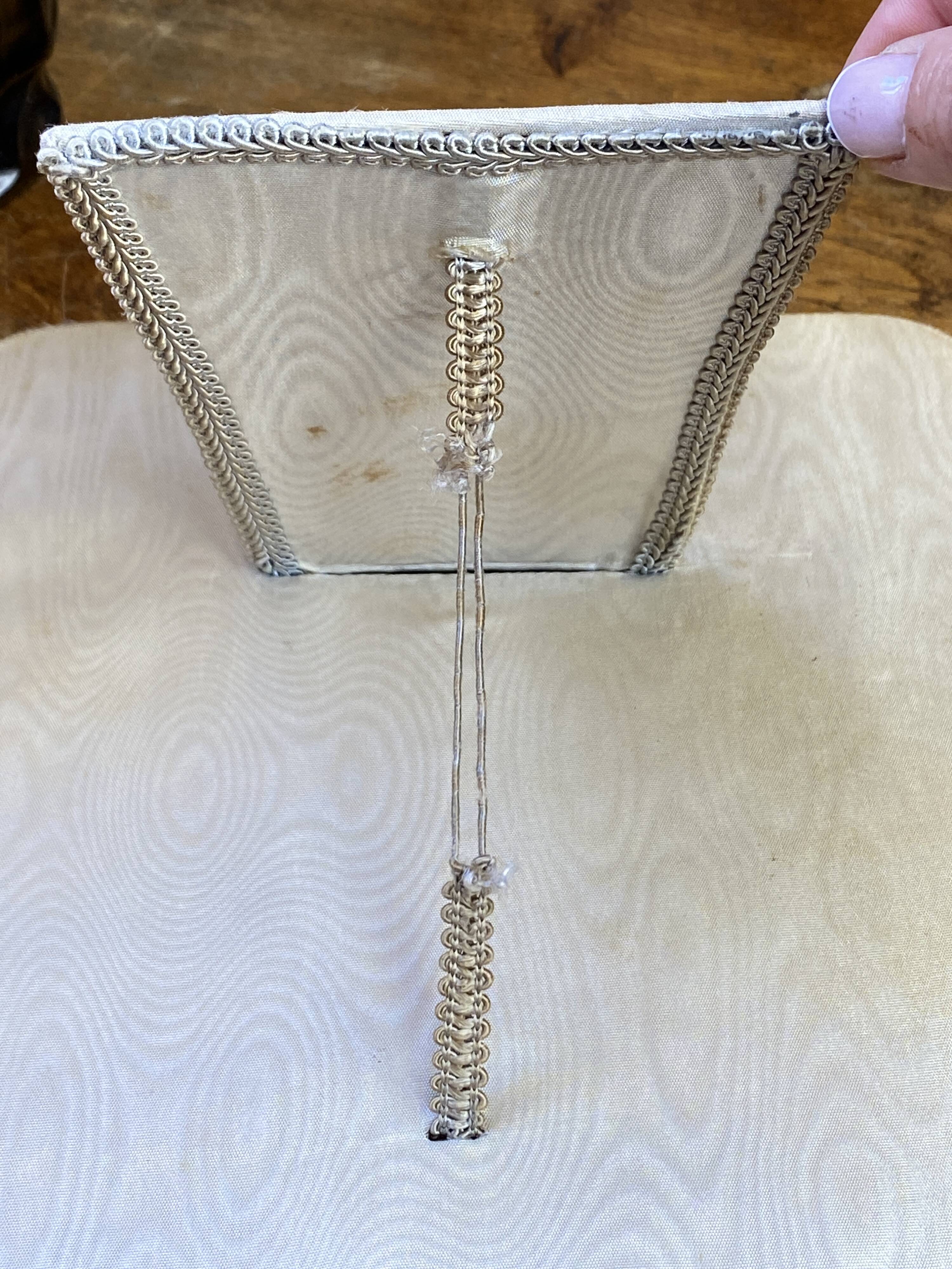 Velvet tabletop mirror