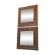Pair of Square Walnut Mirrors Produced by Sant'Ambrogio e Deberti, Italy
