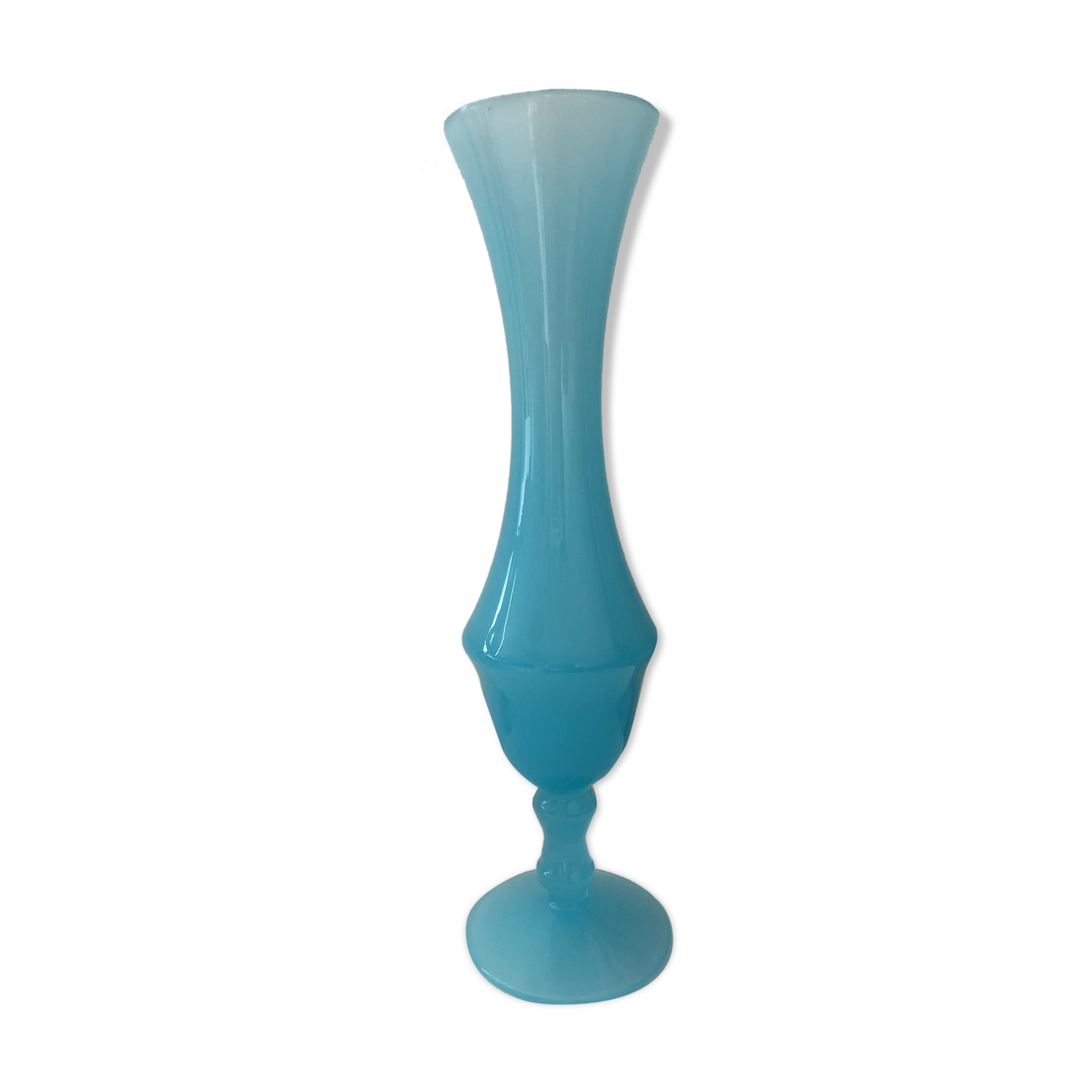 Blue opaline vase