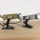 Clip spotlight wall lamps osram aluminum gold square space age 60