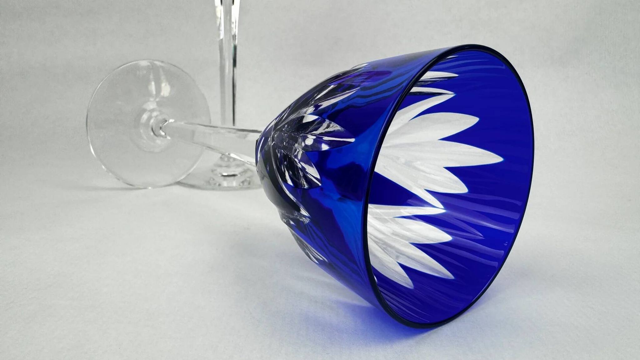 Saint-Louis, 6 Monaco model glasses in coloured crystal, 21.5 cm