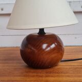 Solid walnut ball lamp
