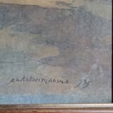 Malagasy painting on signed silk