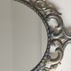 Ancien miroir ovale de style Baroque, Rococo en régule doré