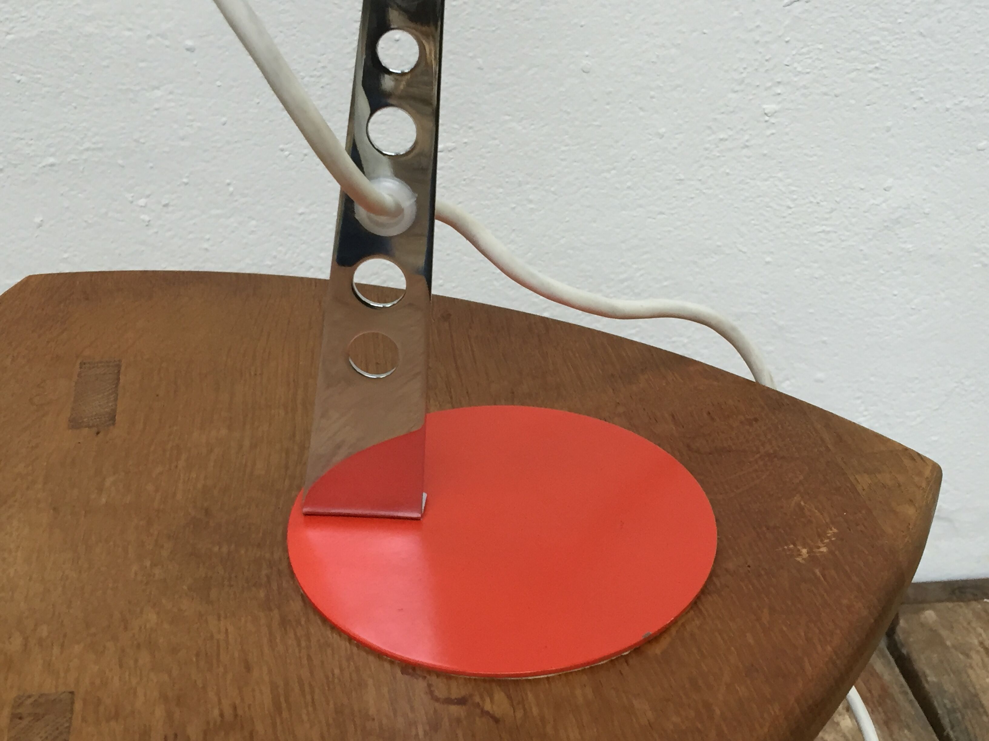 Pair of orange lamps