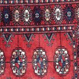 Handmade vintage rug Uzbek Bukhara 81cm x 119cm 1970s