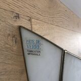 Pair of wall sconces in glass paste, handcrafted.