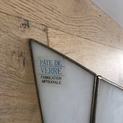 Pair of wall lights in glass paste, handmade.