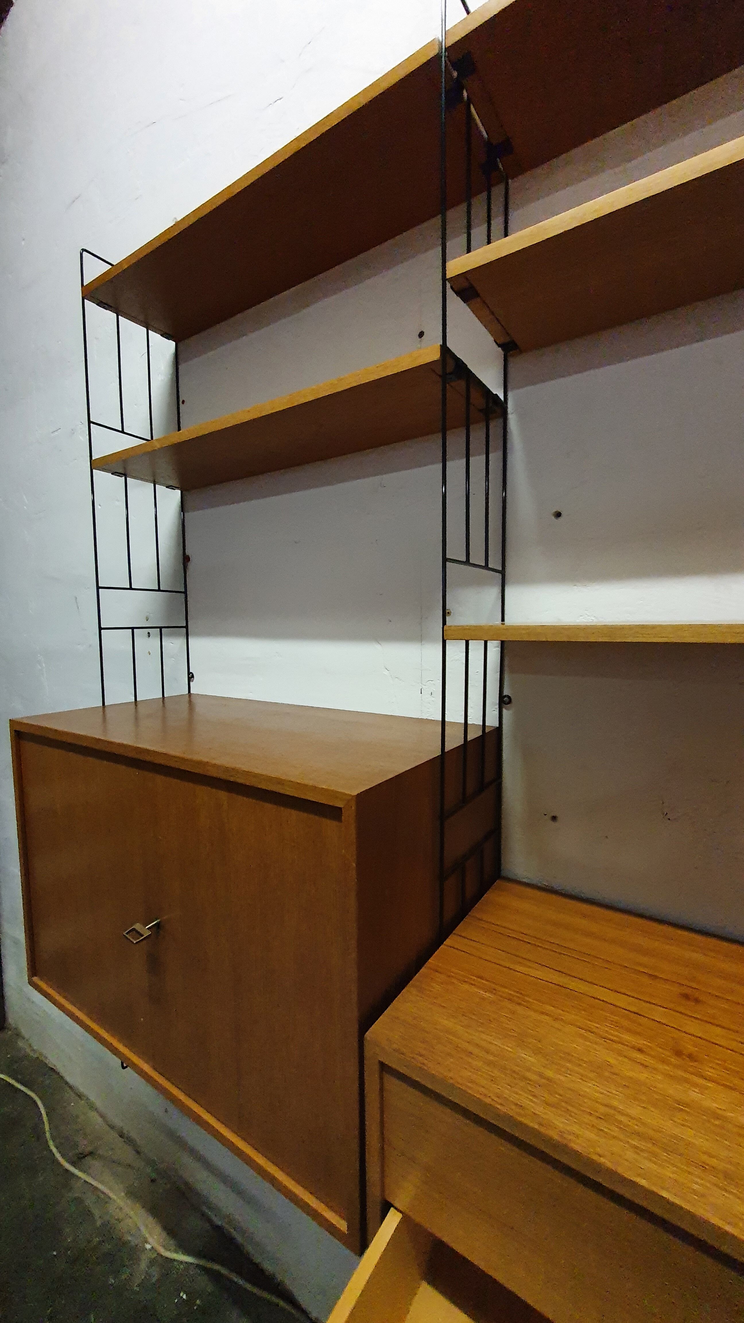 Wall bookcase wall bookcase edition WHB Germany from the 60s