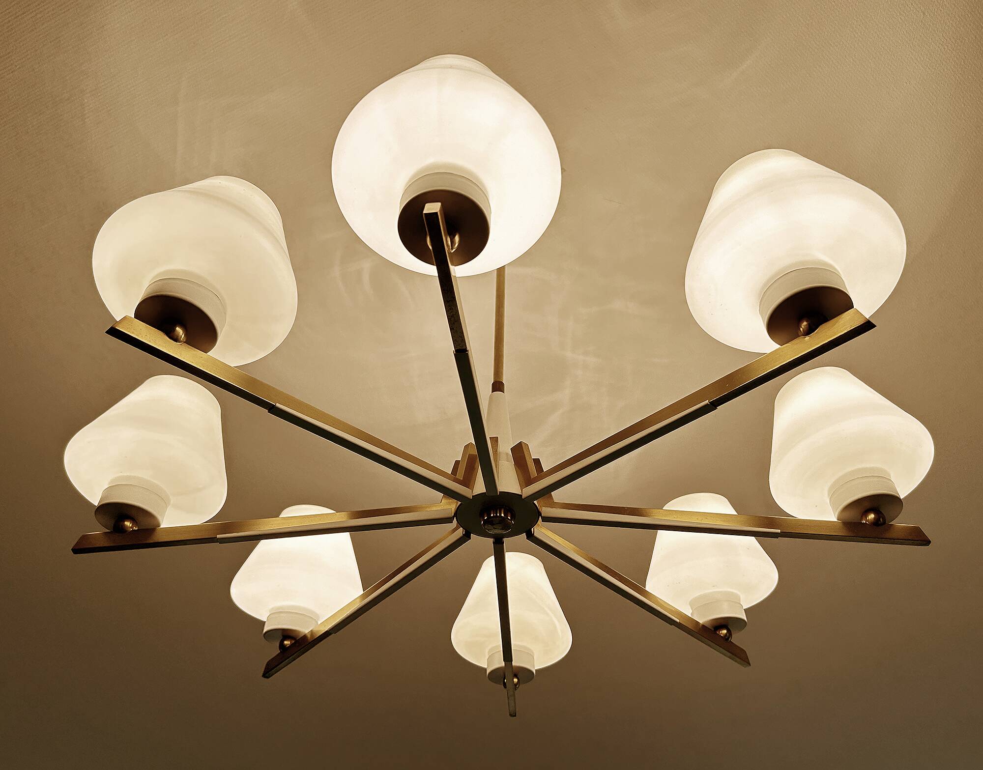 Large Mid Century Italian Pendant Light