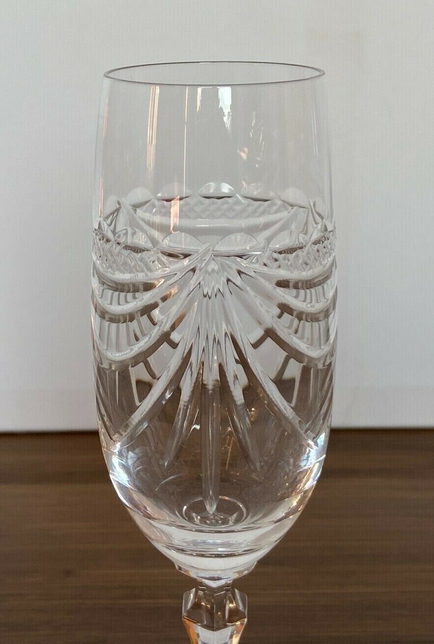 6 flutes a champagne cristal de lorraine modele gerard coffret signe
