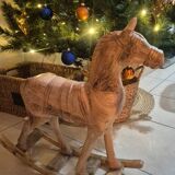 Handcrafted vintage rocking horse