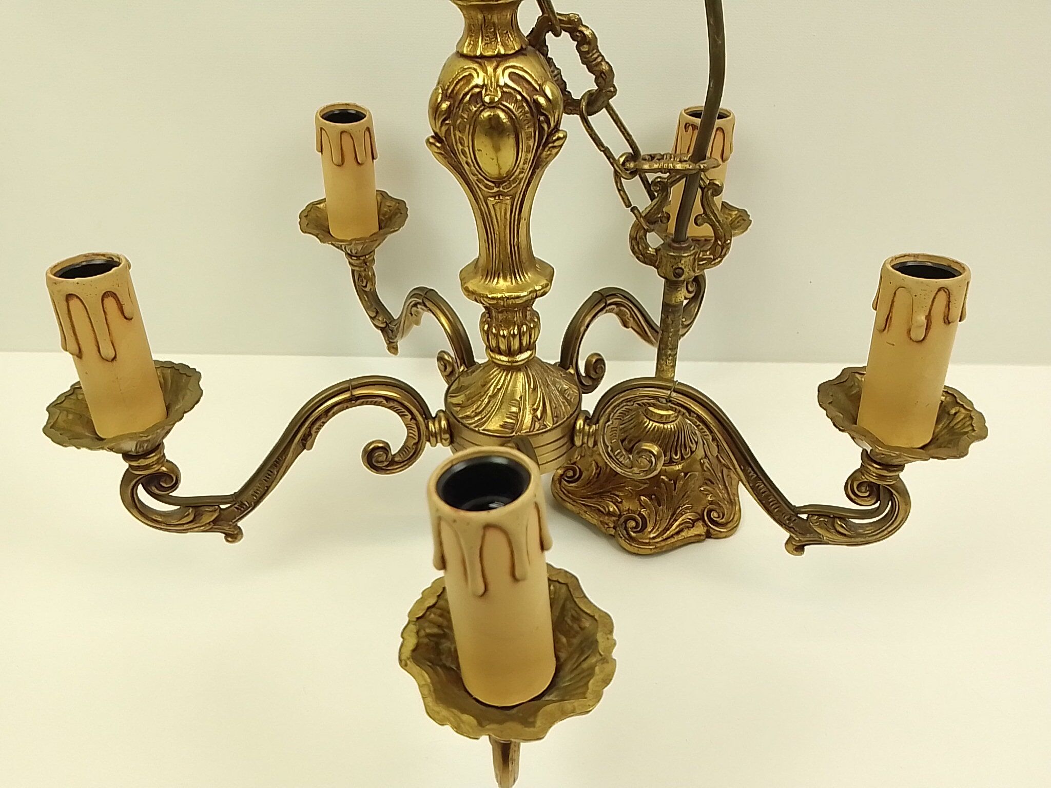 Brass chandelier 5 branches