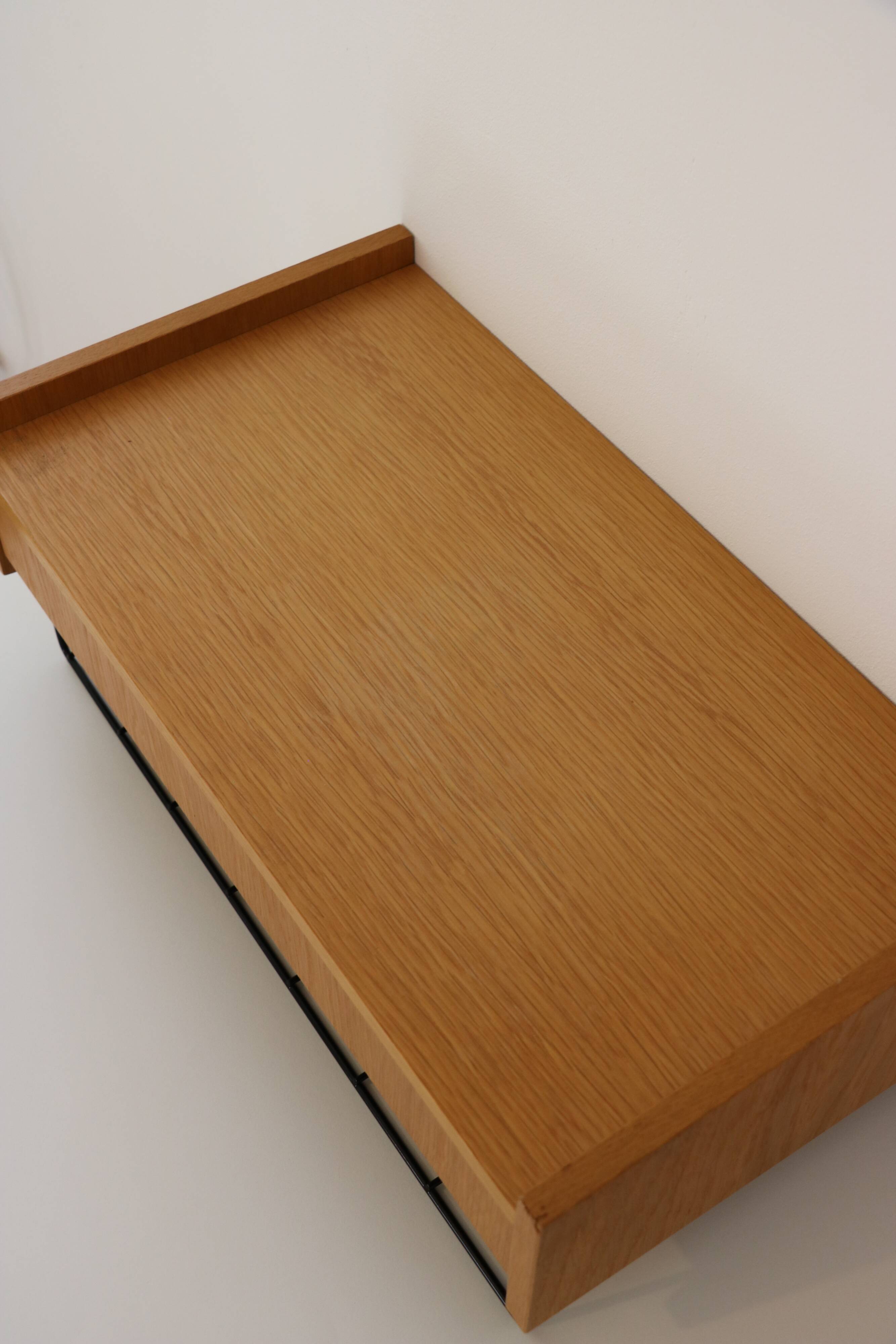 Scandinavian wall-mounted bedside table or wall console, 1960s