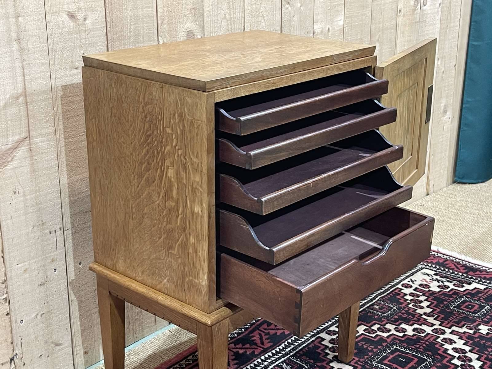 Oak office filing cabinet from the 1940s