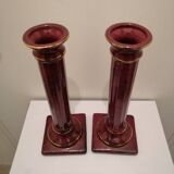 PAIR OF CERAMIC TORCHES