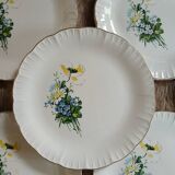 6 antique dessert plates from Digoin and Sarreguemines