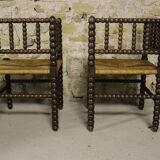 Pair of mulched chairs