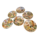 Set of 6 dessert plates Sarreguemines DV - Vintage Hunting Decor (1920)