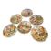 Set of 6 dessert plates Sarreguemines DV - Vintage Hunting Decor (1920)