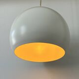 Vintage white metal pendant light, France 1980