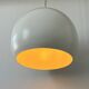 Vintage white metal pendant light, France 1980