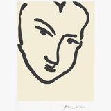 Henri matisse "nadia with the leaning face" 1994 lithograph