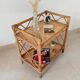 Bamboo and rattan shelf side table by Audoux and Minnet 1950s