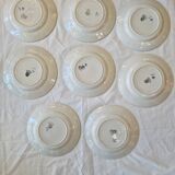 Set of 8 Saint Amandinoise flat plates model 3529