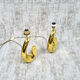 Ensemble de 2 pieds de lampe Hollywood Regency en laiton, années 1970