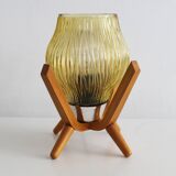 Pair of 1970's Vintage bedside table lamps by Drevo Humpolec