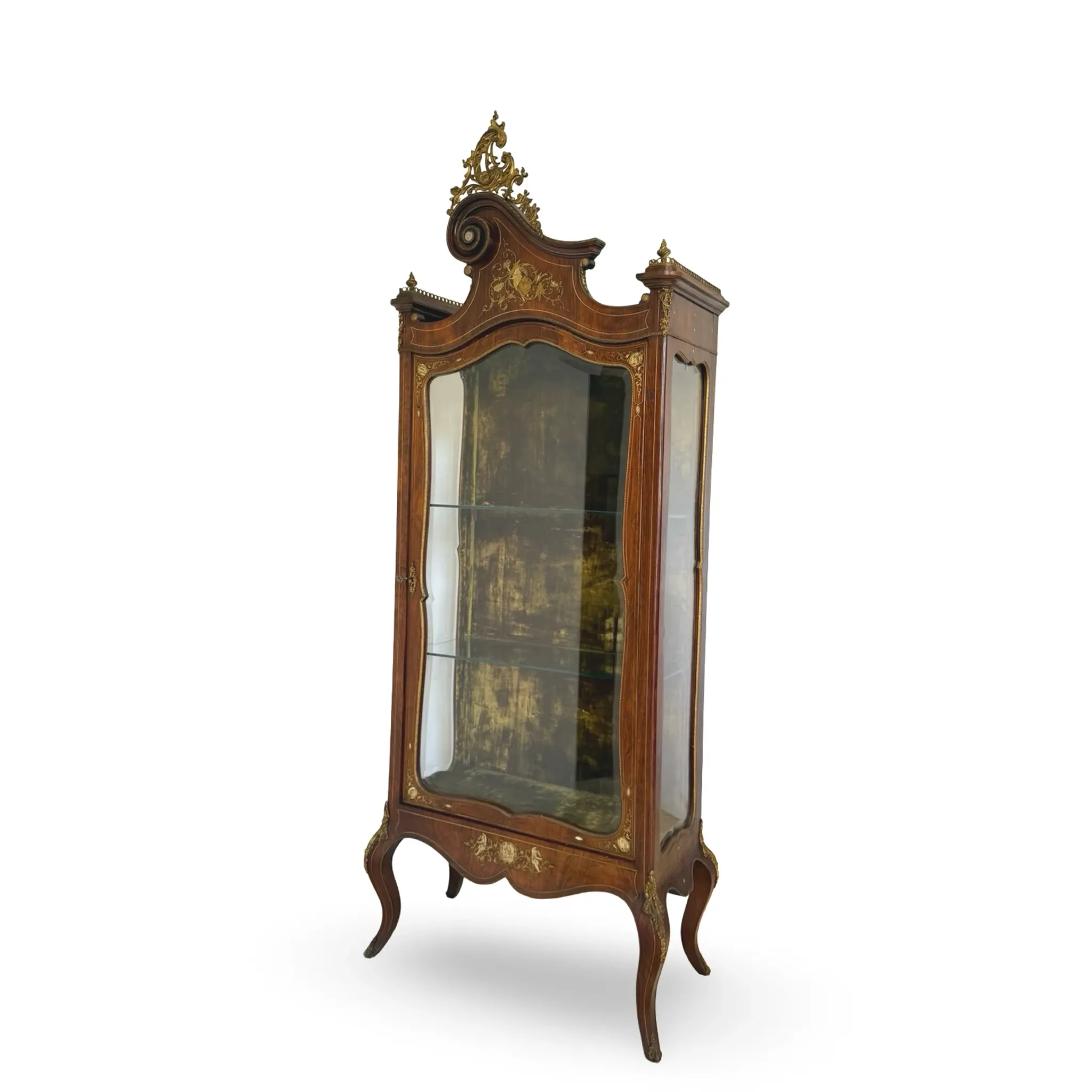 Elegant antique display cabinet, dating to 19th century