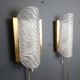 Pair of brass and glass wall lights by Fischer Leuchten, 1960s
