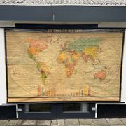 Karl Wenschow German 1950’s Very Large Canvas Map