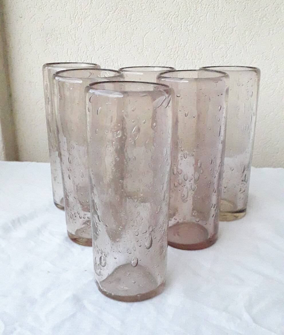 6 verres bullés