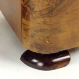 Minimalistic Art Deco Bedside Tables In Walnut Veneer, Czechoslovakia 1930s