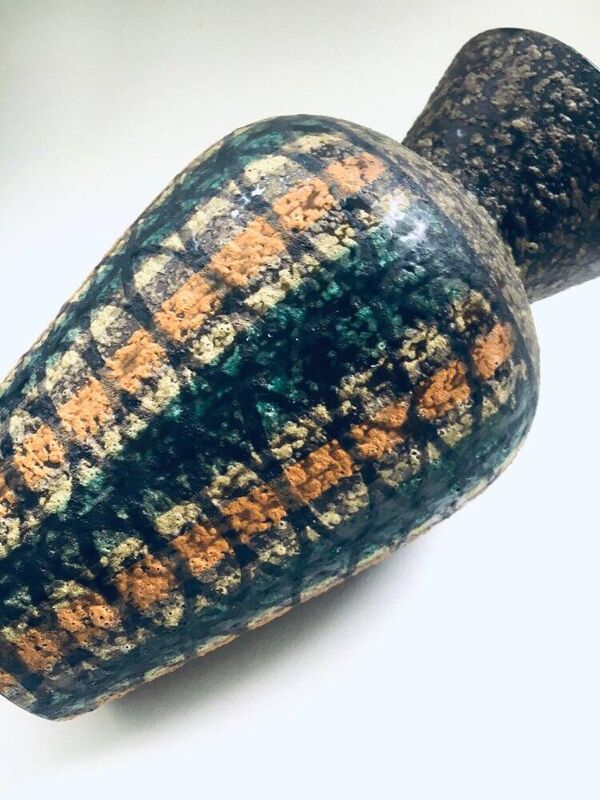 Vintage Art Ceramics Seta Vase attributed to Aldo Londi for Bitossi Raymor, Italy, 1960s